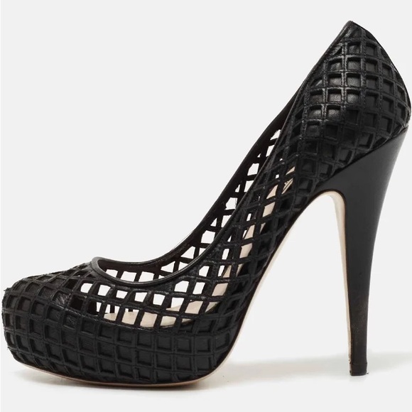 9
Miu Miu Black Nappa Aviator Round Toe Platform Pumps - Picture 1 of 2